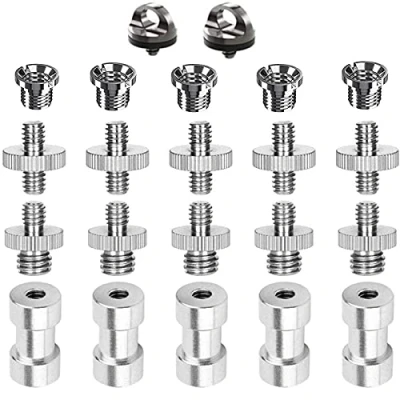 Abbildung von 22 Stücke Stativgewinde Adapter 1/4&quot; auf 3/8&quot;, Schraube, Stativ Gewindeadapter, für Kamera, Stativ, Einbeinstativ, Lichtstativ