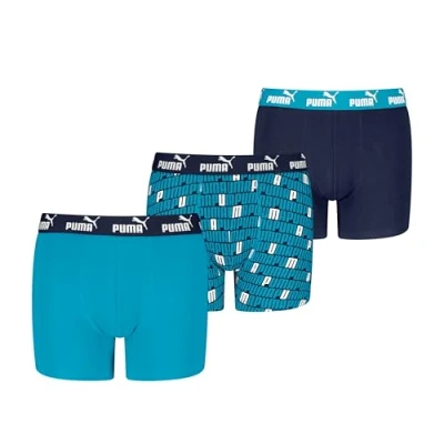 Abbildung von PUMA Boy&#039;s Elements Boxer, Blue/Navy, 170/176 (3er Pack)