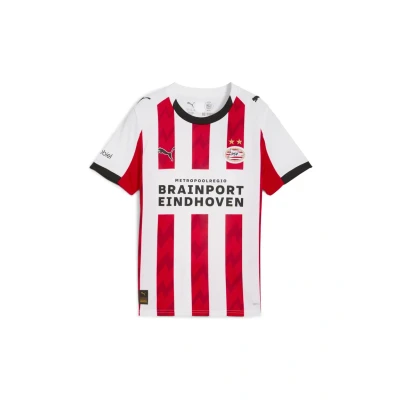 Abbildung von Puma PSV Eindhoven 25/26 Heimtrikot Teenager Für Kinder Mit Striped Red/White Größe: 11 12Y