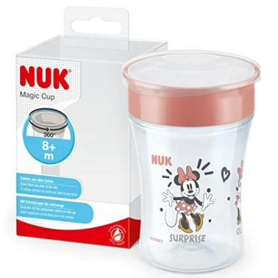 Abbildung von NUK Magic Cup Trinklernbecher 8+ Monate 230 ml auslaufsicherer 360 Trinkrand BPA frei Disney Minnie Maus Rosa