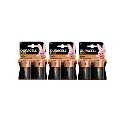 Abbildung von 6 x Duracell D plus LR20 MN1300 Alkaline (3 Blister mit je 2 Batterien) Batterien