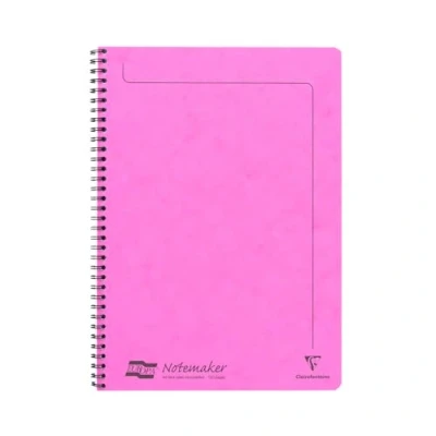 Abbildung von Clairefontaine 3084Z Notizheft mit Spiralbindung Europa Notemakers 60 Blatt mikroperforiert 21x29,7 cm 90g liniert, 1 Stück, Fuchsia