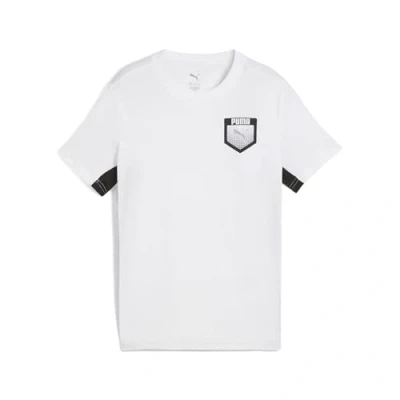 Abbildung von Puma Active Sports Graphic T Shirt Für Jugendliche Herren Damen Kinder Mit Print White Größe: 5 6Y
