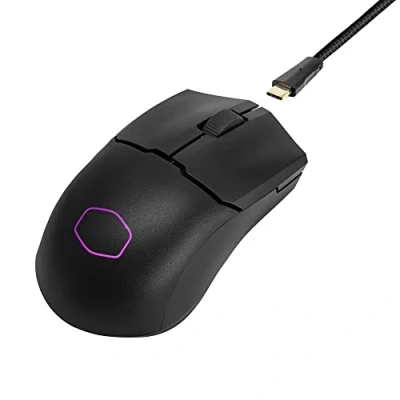 Abbildung von Cooler Master MM712 RGB Gaming Maus Ultralight 59g, Hybrid Wireless, 19K DPI PAW3370 Optischer Sensor, 70 Millionen Klicks optische Schalter, On The Fly, MasterPlus+ (38K DPI, nur PC) Schwarz