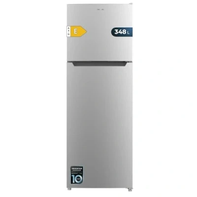 Abbildung von Cecotec Kühlschrank mit 2 Türen 348L Bolero CoolMarket 2D 348 NF Inox E. Inverter Motor NoFrost, 170x59,5cm, 348L, No Frost, Energieklasse E, Innenanzeige, Wechselbare Tür