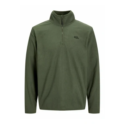 Abbildung von Jack &amp; Jones LOGO Fleecepullover, Herren, Größe: Medium, Kombu green