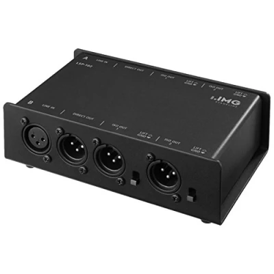 Abbildung von IMG STAGELINE LSP 102 2 Kanal 3 fach Line Splitter zum Anschluss von z. B. einem Mischpult an mehrere Verstärker, 25.1680 Signal Verteiler mit Eingängen und 6 Ausgängen, in Schwarz