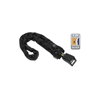 Abbildung von Hiplok HOME SILVER, Kettenschloss, Unisex, ALL BLACK, 120 cm Schließumfang