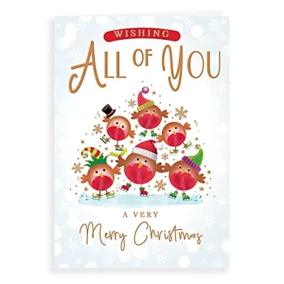Abbildung von Piccadilly Greetings, A41358 Weihnachtskarte mit Charakteren für alle, 22,9 x 15,2 cm