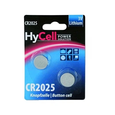 Abbildung von HyCell 2x CR2025 Batterie Lithium Knopfzelle 3V / Qualitativ hochwertige Knopfbatterien Ideal für Autoschlüssel TAN Gerät Taschenrechner Kinderspielzeug Fernbedienung Uhren etc.