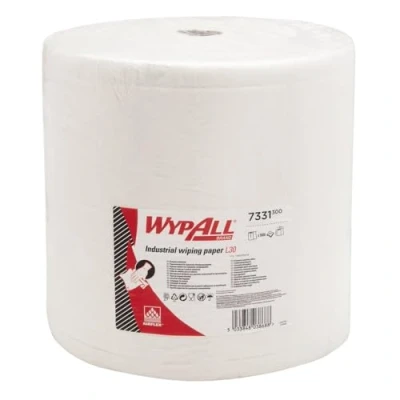 Abbildung von WypAll 7331 Industriewischtücher L30, Jumborolle extrabreit und lang, 3 lagig, weiß (1 Rolle x 1.000 Wischtücher)