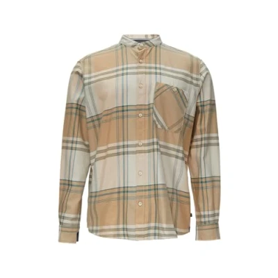 Abbildung von s.Oliver Regular Fit: Softes Karohemd mit Stehkragen Sandstein 3XL