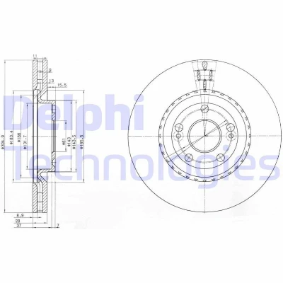 Abbildung von DELPHI BG3685 Bremsscheibe 305 28 5 Belüftet geölt unbehandelt ohne Radlager, ABS Sensorring RENAULT: ESPACE 3, Avantime