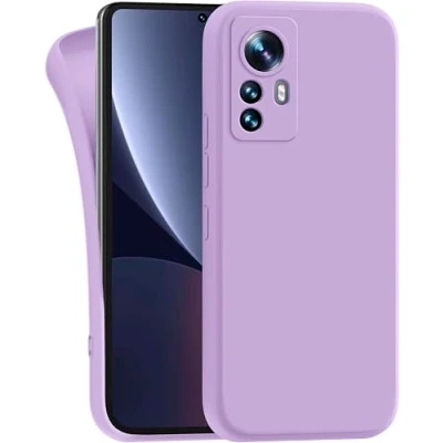 Abbildung von MyGadget Hülle für Xiaomi 12 Pro robuste Silikon Schutzhülle TPU Case Slim Silikonhülle Back Cover Kratzfest Handyhülle Matt Lila