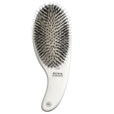 Abbildung von Olivia Garden Bürste Curve Boar and Nylon Bristle Silver 1 stück