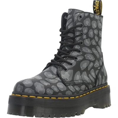 Abbildung von Dr. Martens Jadon Distorted Leopard S Backhand Plateaustiefelette, Damen, Größe: 37, Black Schuhe