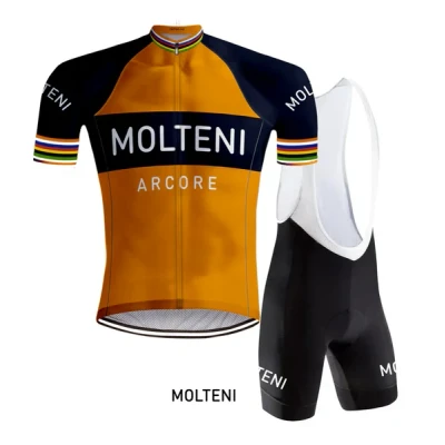 Abbildung von Retro Radsport Outfit Molteni Orange RedTed