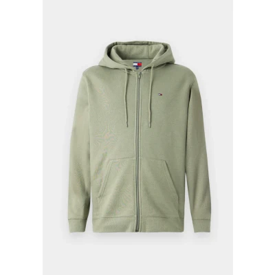 Abbildung von Tommy Jeans Men&#039;s TJM REG S Flag Zip Thru DM0DM20743, Green, XL, Grün (Utility Sage), XL