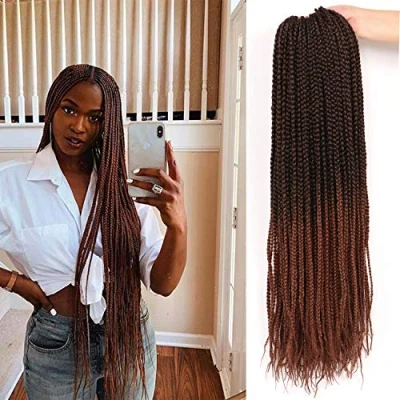 Abbildung von Box Braids Crochet Hair Extensions Kanekalon Kunsthaar Haare Zum Einflechten Braiding
