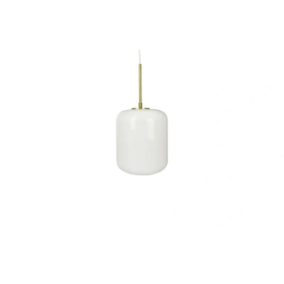 Abbildung von Dyberg Larsen Hängelampe Silvia, Ø 20 cm, opal/messing, Glas
