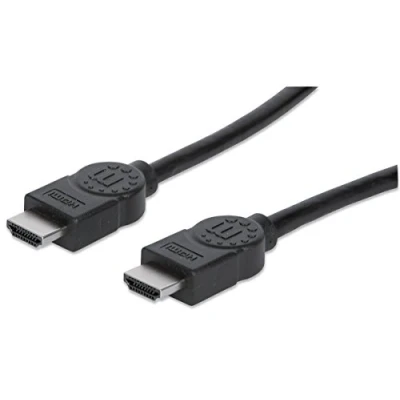 Abbildung von Manhattan 323246 High Speed HDMI Kabel mit Ethernet Kanal (HEC ARC 3D) Stecker auf geschirmt schwarz 10 m