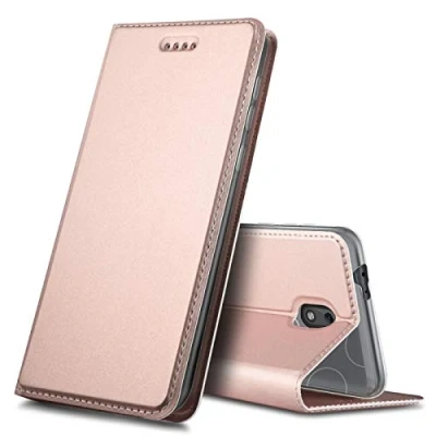 Abbildung von Verco Handyhülle für Nokia 1.3, Premium Handy Flip Cover 1.3 Hülle [integr. Magnet] Book Case PU Leder Tasche, Rosegold