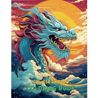 Abbildung von Chinese Dragon Coloring Book for Adults: 50 Intricate and Mythical Designs Stress Relief Relaxation