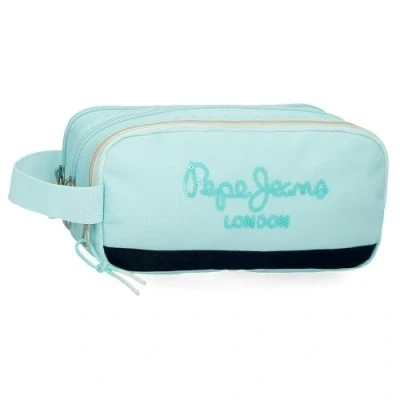 Abbildung von Pepe Jeans Dalma Federmäppchen, dreifach, blau, 22 x 10 9 cm, Polyester, von Joumma Bags, 22x10x9 cms, Dreifachmäppchen