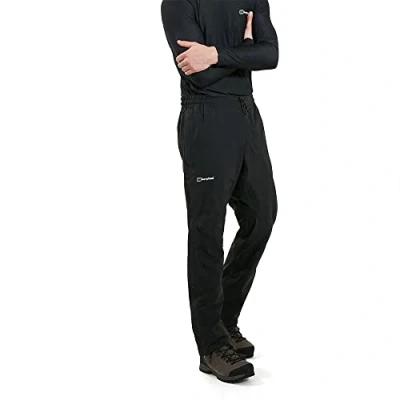 Abbildung von Berghaus Alluvion wasserdichte atmungsaktive Überhose für Herren, Schwarz, 2XL Lang (33 Zólles)