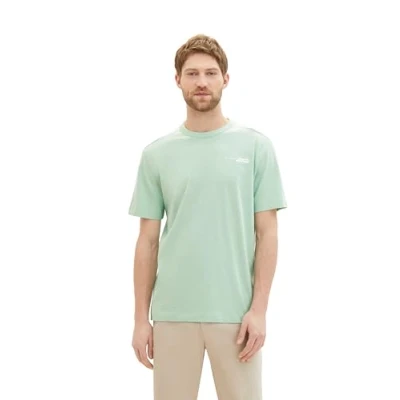 Abbildung von TOM Tailor MIT LOGO Tshirt basic, Herren, Größe: Small, Paradise mint