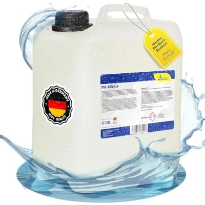 Abbildung von Mr. Perfect® Professioneller pH Senker flüssig 10KG im Vorratskanister Effektives Flüssiges Minus für Pools und Whirlpool optimale Regulierung Wasser Balance