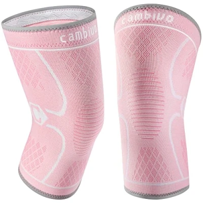 Abbildung von CAMBIVO 2 x Kniebandage, Knee Support, Orthopädische Kniebandage hilfreich Erholung bei Meniskusriss, Knieschmerzen, ACL und Arthritis, Bandage Knie für Laufen, Wandern, Joggen, Sport, Volleyball