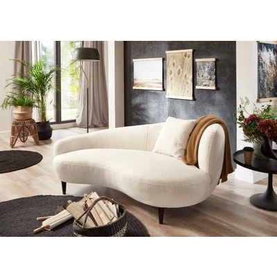 Abbildung von ATLANTIC home collection Chaiselongue &quot;Olivia&quot;, Nierenform Sofa mit Zierkissen im Originalbezug