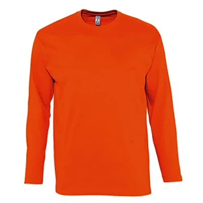Abbildung von SOLS Herren Monarch Langarm T Shirt (Orange)