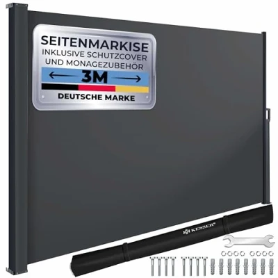 Abbildung von KESSER Seitenmarkise ausziehbar Markise Blickdicht Sichtschutz