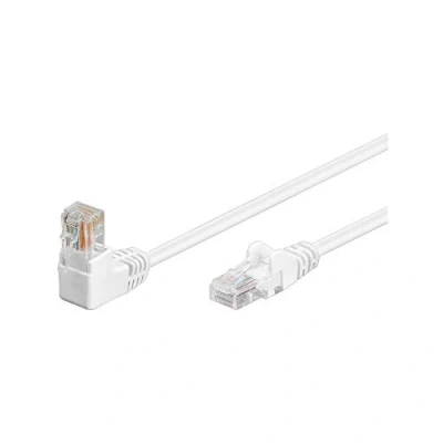 Abbildung von Goobay 94173 Cat 5E Patchkabel 1x 90 gewinkelt, U/UTP, schwarz, CCA Kupfergemisch, RJ45 Stecker (8P8C), 3 Meter