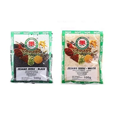 Abbildung von Pamai Pai® Sesam Set: 2 x 100g Schwarz + Weiss Sesamsamen Samen Sushi Sesamkörner