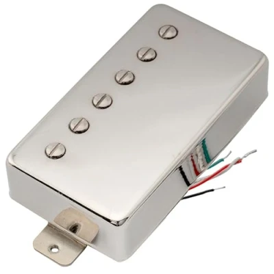 Abbildung von Artec LPA210 Alnico 5 Covered Humbucker Tonabnehmer Hals Pickup 8,4K für Les Paul Style E Gitarre, Nickel