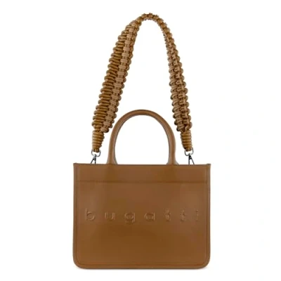 Abbildung von bugatti Daphne kleine Tote Bag Leder, Shopper mit 2 austauschbaren Schultergurten, cognac