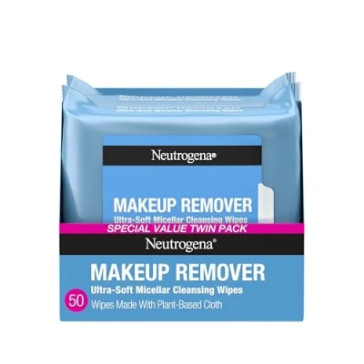Abbildung von Neutrogena Makeup Remover Cleansing Face Wipes, Daily Facial Towelettes to Remove Waterproof and Masc