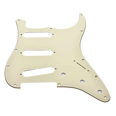 Abbildung von dopro Reverse Bridge ST Strat Style Gitarre Pickguard Aged White
