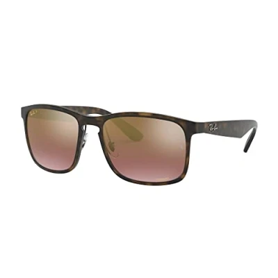 Abbildung von Ray Ban Herren 4264 Brillengestelle, Braun (Matte Havana/Brownpolarmirrorgold), 58