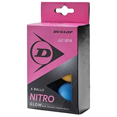 Abbildung von Dunlop Nitro Glow 6er Tischtennis Bälle bunt, Freizeitspieler