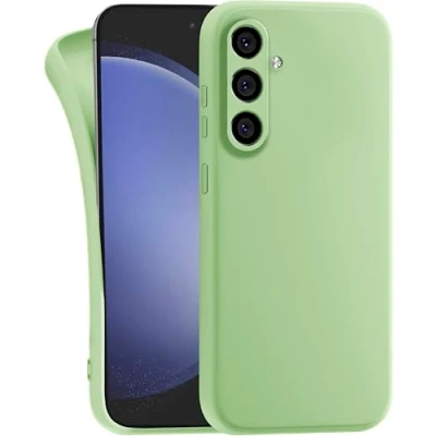 Abbildung von MyGadget Hülle kompatibel mit Samsung Galaxy S24 Plus robuste Handyhülle TPU Case Slim Silikonhülle Back Cover Kratzfest Schutzhülle Matt Grün