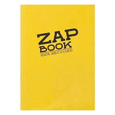 Abbildung von Clairefontaine 3356C Skizzenblock Zap Book (ideal für Skizzen und Zeichnungen, geeignet Trockentechniken, geleimt, Din A6, 90 g, blanko) 1 Stück farbig sortiert
