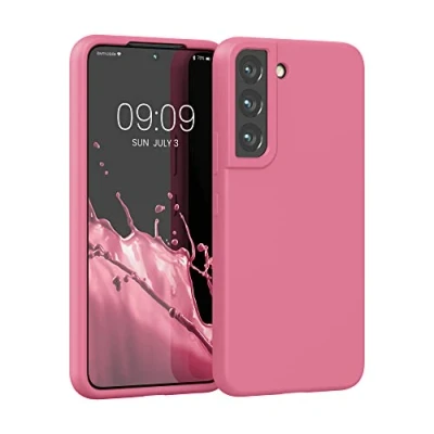 Abbildung von kwmobile Schutzhülle kompatibel mit Samsung S22 Hülle Silikon Case Handyhülle weiche Oberfläche kabelloses Laden Sweet Candy