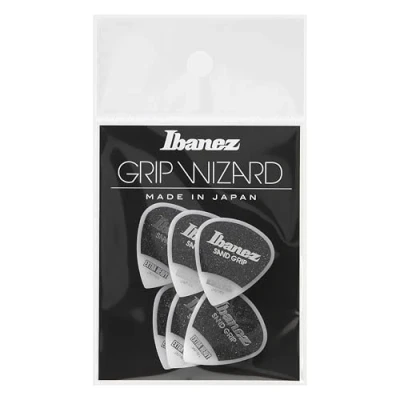 Abbildung von IBANEZ Grip Wizard Series Sand Flat Pick weiß 6 Stück (PPA16XSG WH)