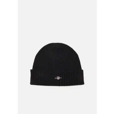 Abbildung von GANT Shield Beanie Unisex Mütze, Größe: One Size, Black