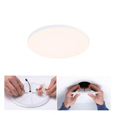 Abbildung von Paulmann 79945 LED Panel Einbaupanel Veluna VariFit Edge 160mm rund dimmbar Warmweiß Weiß Kunststoff Beleuchtungssystem 3000 K
