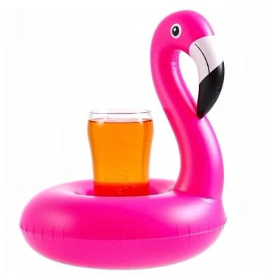 Abbildung von 5X Getränkehalter Flamingo aufblasbar Luftmatratze Schwimmring Schwimmreif für Pool, Cocktailhalter, Bierhalter, Becher, Dosenhalter, Becherhalter Bier